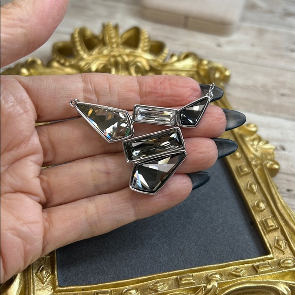 Touchstone by Swarovski Silver Geometric Crystal Necklace - Picture 7 of 8